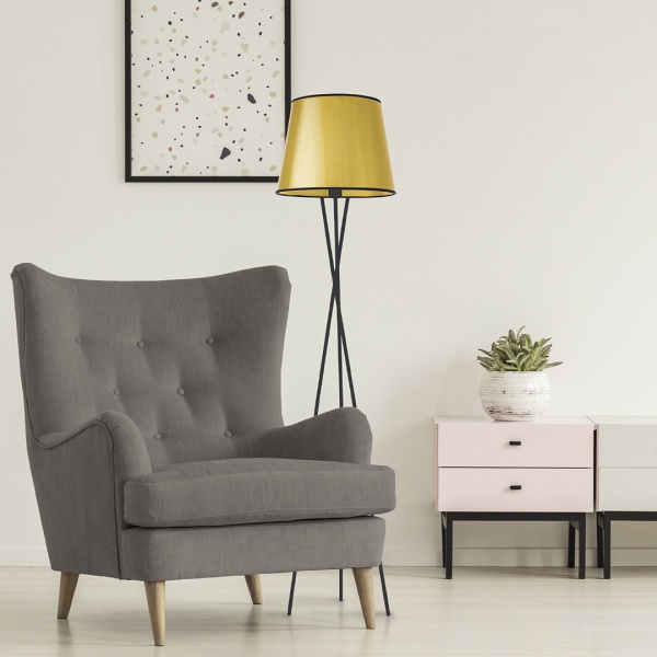 Lampa stojąca typu tripod TOKIO MIRROR  Lysne