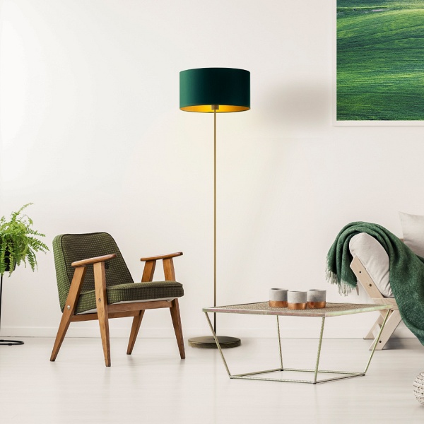 Lampa podłogowa do pokoju WERONA GOLD  Lysne
