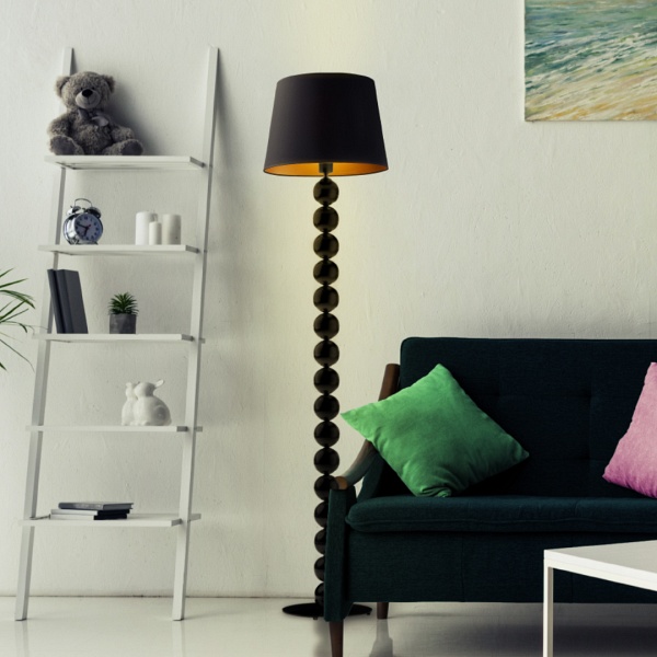 Lampa Nowoczesna  do salonu z włącznikiem nożnym BANGKOK GOLD  Lysne