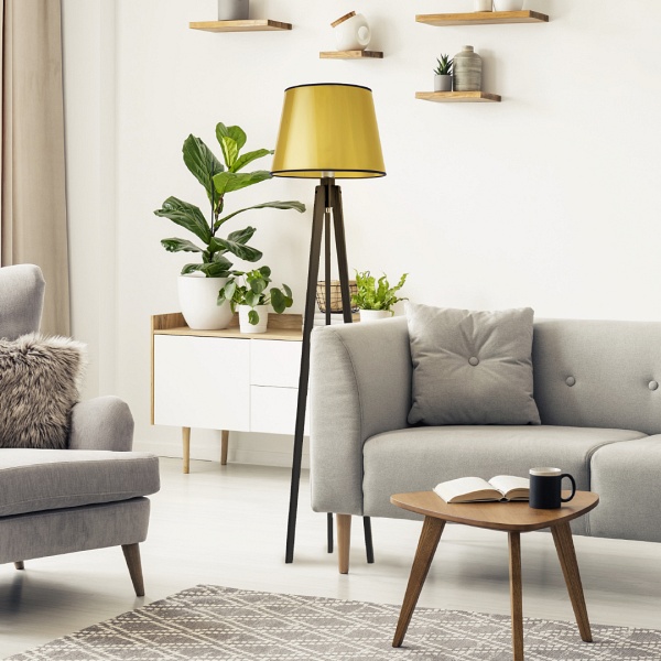 Lampa podłogowa na trzech nogach CURACAO MIRROR  Lysne