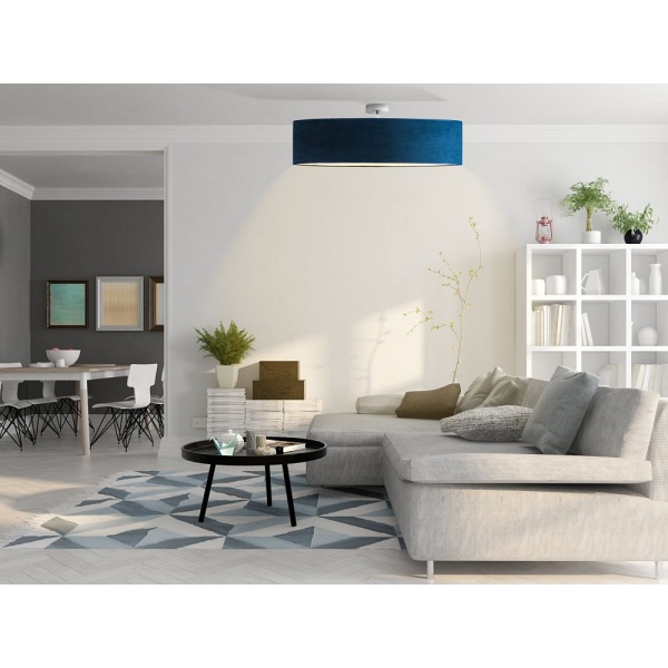 Plafon GRENADA VELUR  fi - 80 cm - kolor granatowy  Lysne