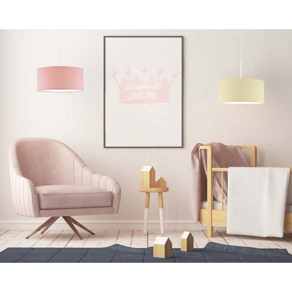 Żyrandol dla dziewczynki SINTRA fi - 40 cm - kolor jasny fioletowy  Lysne