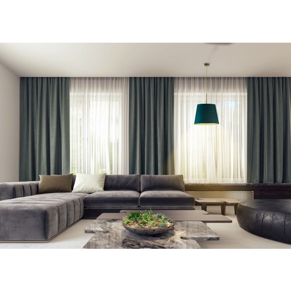 Lampa Ozdobna  wisząca do salonu SARI VELUR - kolor zieleń butelkowa  Lysne