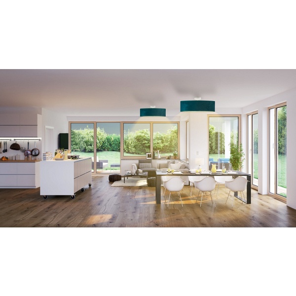 Żyrandol Nowoczesny żyrandol do jadalni WENECJA VELUR fi - 60 cm kolor zieleń butelkowa  Lysne