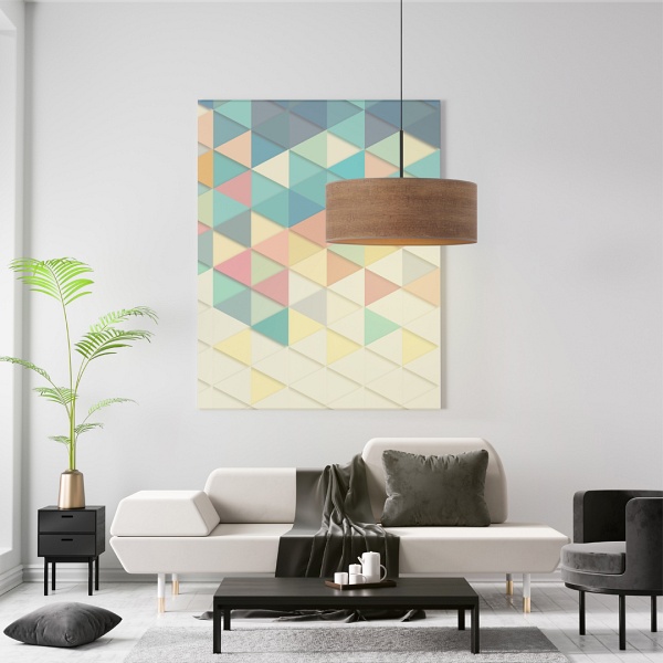 Lampa sufitowa wisząca SINTRA ECO fi - 50 cm - kolor orzechowy  Lysne