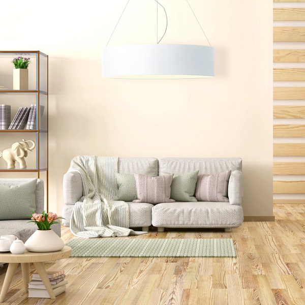 Lampa wisząca PORTO fi - 80 cm - kolor biały  Lysne