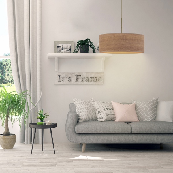 Lampa Designerska  wisząca SINTRA ECO fi - 60 cm - kolor orzechowy  Lysne