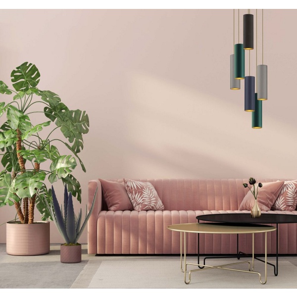 Lampa wisząca do salonu MONACO GOLD  Lysne