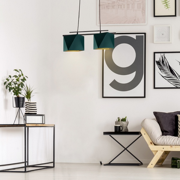 Lampa wisząca do salonu MADRYT GOLD  Lysne