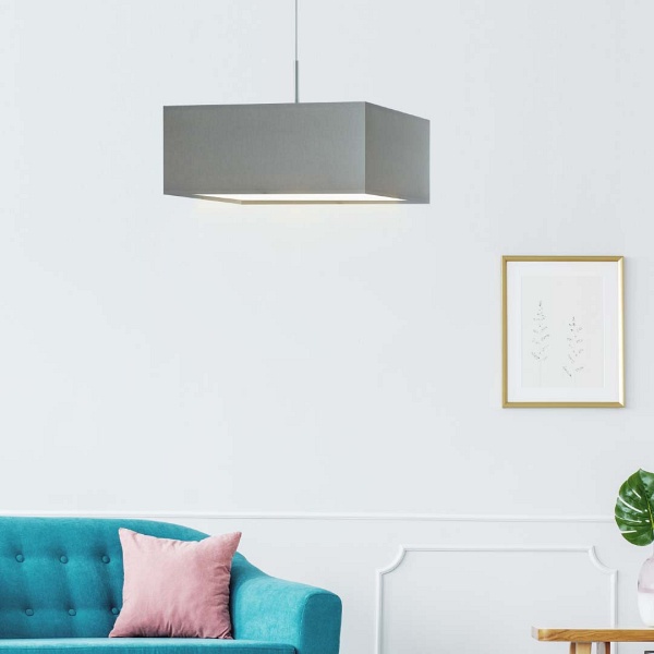 Żyrandol Nowoczesny żyrandol BOGOTA - kolor szary stalowy  Lysne