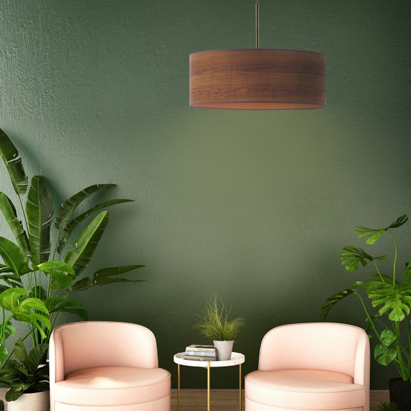 Żyrandol do pokoju SINTRA ECO fi - 50 cm - kolor kasztanowy  Lysne