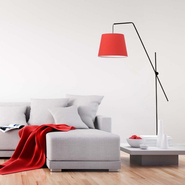 Lampa podłogowa z regulacją kąta padania światła do czytania VIGO   Lysne