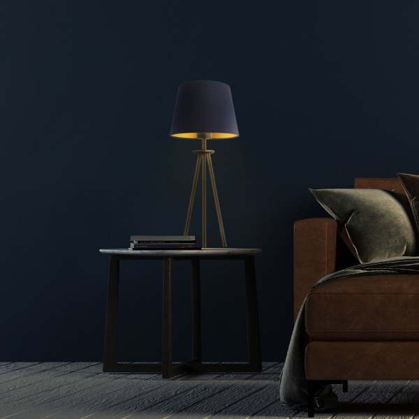 Lampka Nowoczesna  na stolik do salonu BERGEN GOLD  Lysne