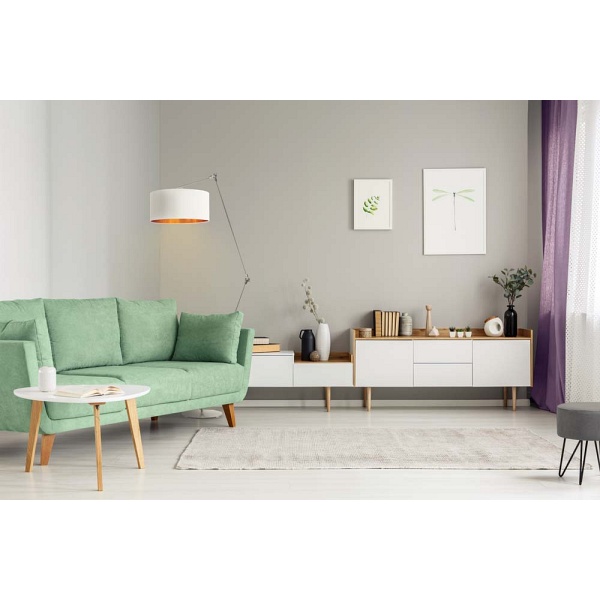 Lampa Nowoczesna  do salonu z włącznikiem nożnym BARI GOLD  Lysne