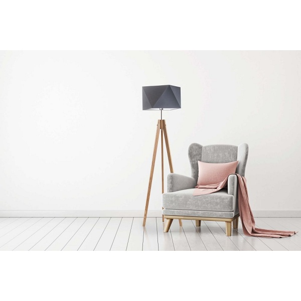 Lampa Drewniana  podłogowa LAGOS  Lysne