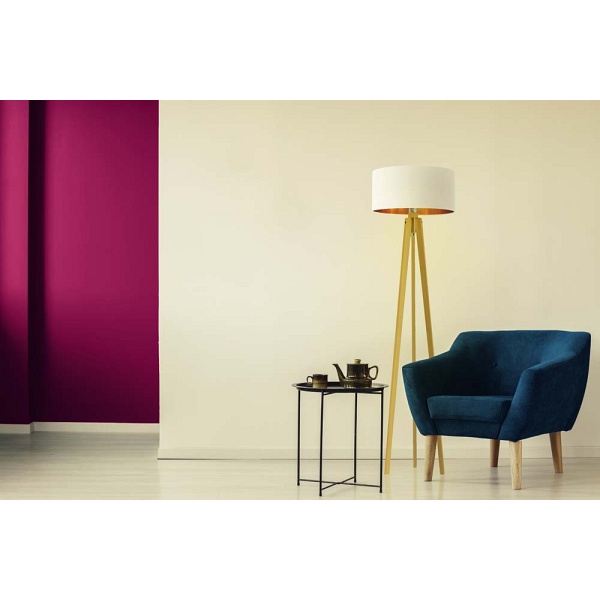 Lampa podłogowa do sypialni MIAMI GOLD  Lysne