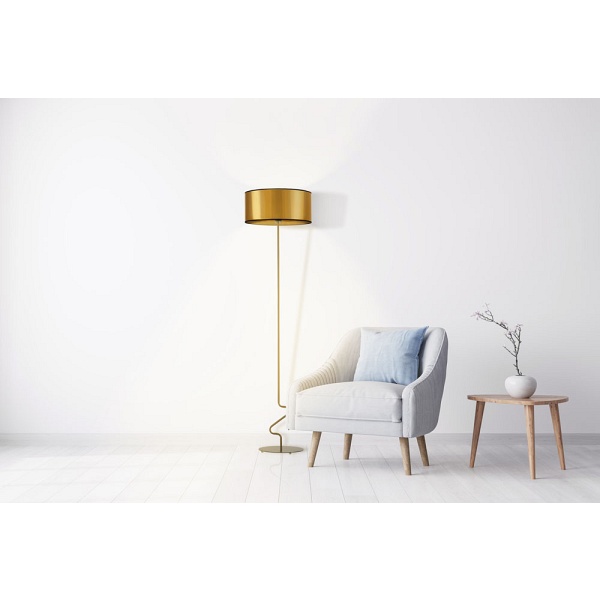 Lampa Czarno złota  stojąca JERSEY MIRROR  Lysne