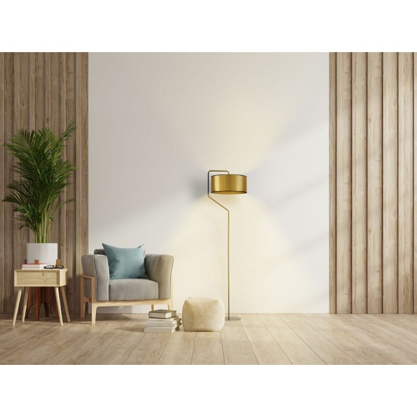 Lampa Czarno złota  stojąca TESALLIA MIRROR  Lysne