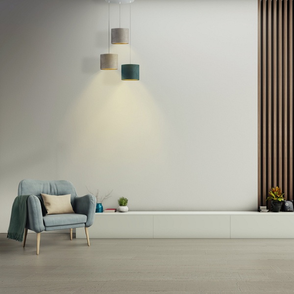 Lampa wisząca asymetryczna welurowa PUEBLO VELUR  Lysne