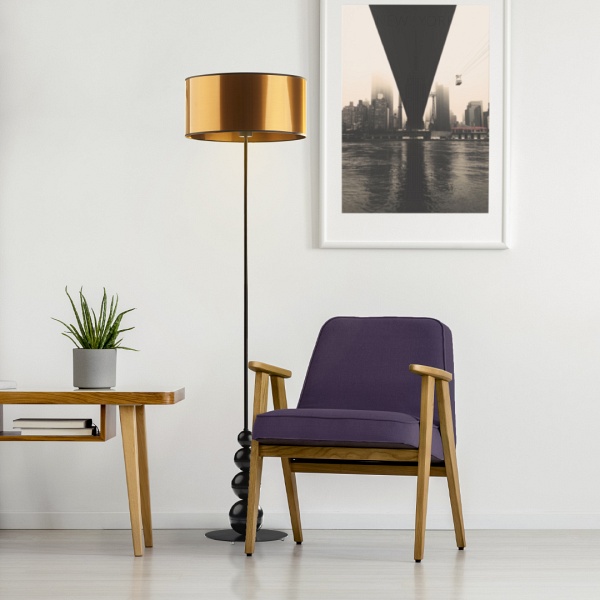 Lampa Nowoczesna  do salonu z włącznikiem nożnym ROMA MIRROR  Lysne