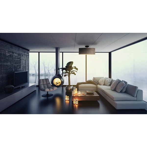 Plafon Lampa owa WENECJA VELUR fi - 50 cm kolor szary  Lysne