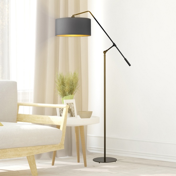 Lampa stojąca łukowa LIBERIA GOLD  Lysne