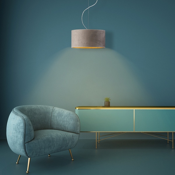 Lampa Nowoczesna  sufitowa HAJFA VELUR fi - 30 cm  Lysne