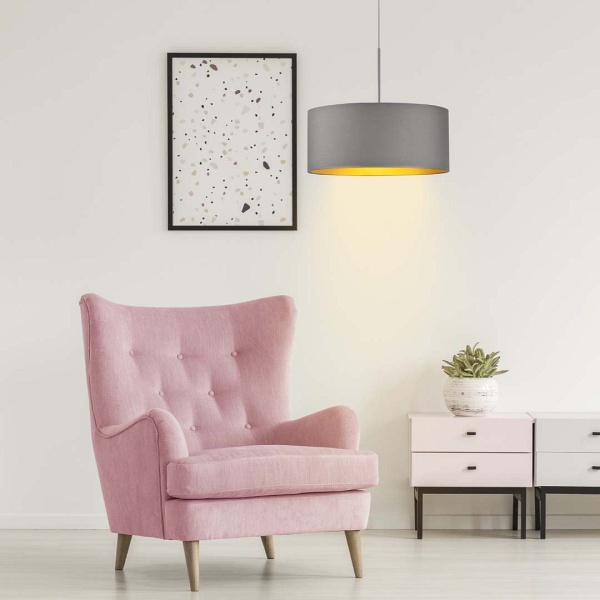 Lampa wisząca do salonu SINTRA GOLD fi - 30 cm  Lysne