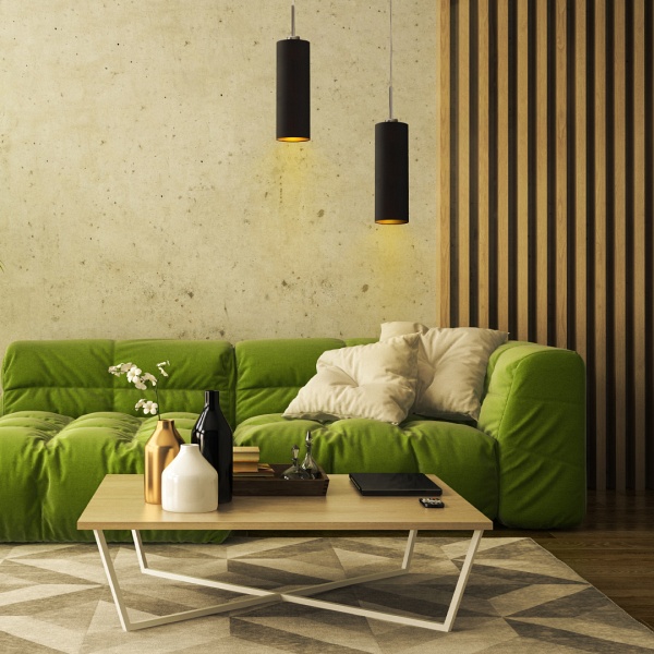 Lampa wisząca do salonu MADERA GOLD  Lysne