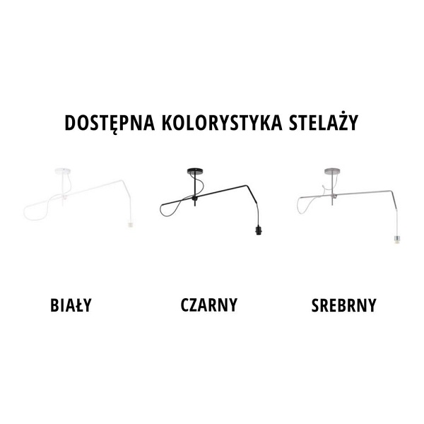 Lampa welurowa szara z regulowanym ramieniem OVIEDO VELUR  Lysne