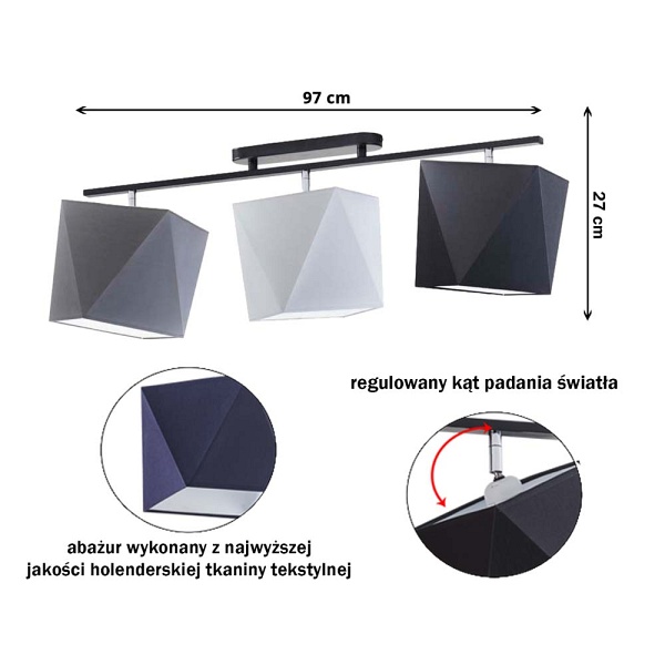 Plafon DETROIT  Lysne