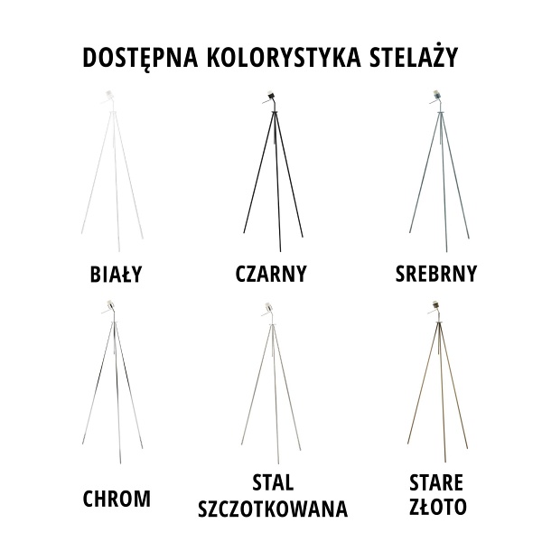 Lampa stojąca w industrialnym stylu MALMO GOLD  Lysne