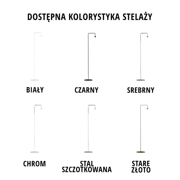 Lampa Designerska  stojąca do sypialni RIJAD GOLD  Lysne