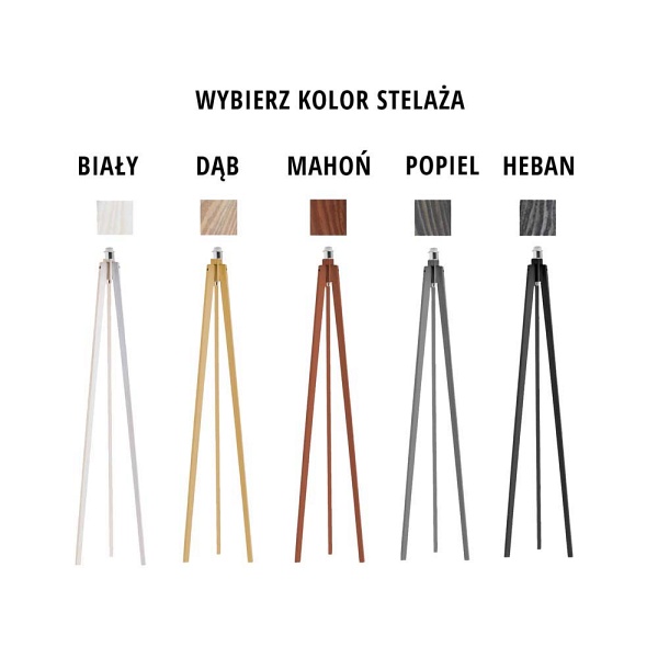 Lampa podłogowa do sypialni MIAMI GOLD  Lysne