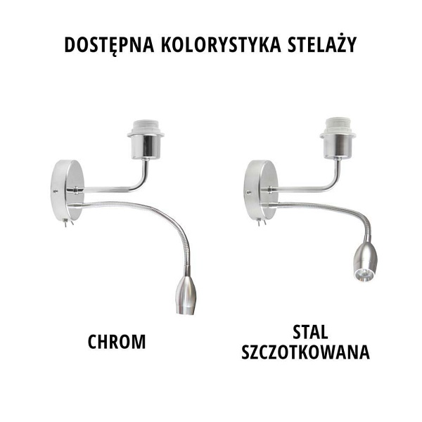 Oświetlenie ścienne z panelem LED IMPERIA GOLD  Lysne