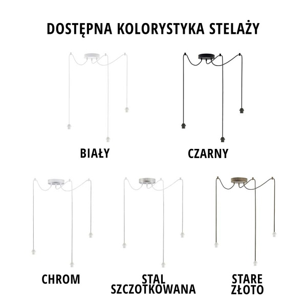 Żyrandol sufitowy pająk VIZELA T3  Lysne