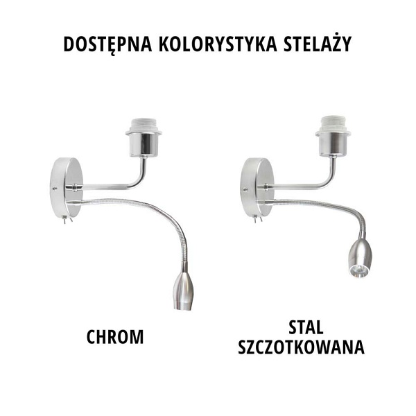 Kinkiet Nowoczesny  do sypialni LED CAPRI ECO z włącznikami  Lysne