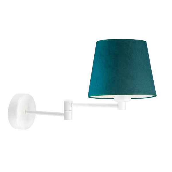 Lampka na czarnym wysięgniku LUGO VELUR  Lysne