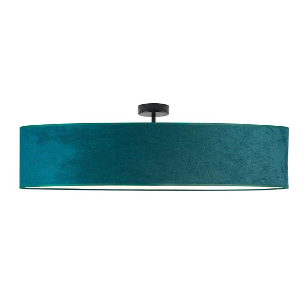 Lampa Stylowa  sufitowa GRENADA VELUR fi - 100 cm - kolor zieleń butelkowa   Lysne