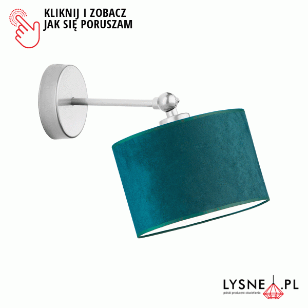 Lampka Nowoczesna  ścienna do czytania TETE VELUR  Lysne