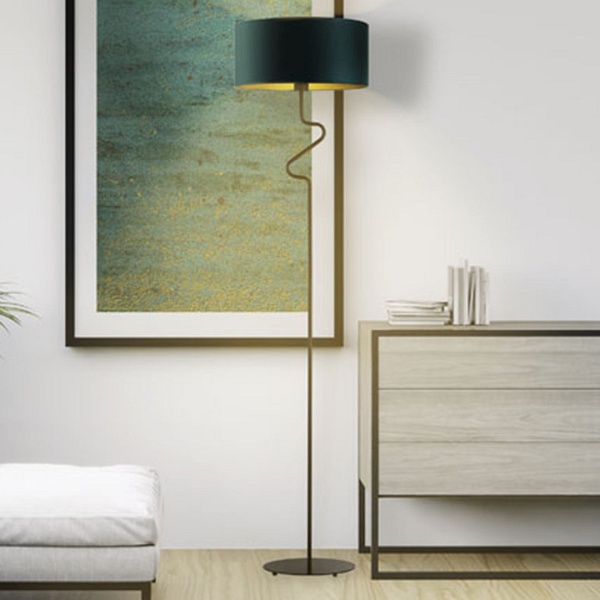 Lampa Designerska  stojąca pokojowa MORONI GOLD  Lysne