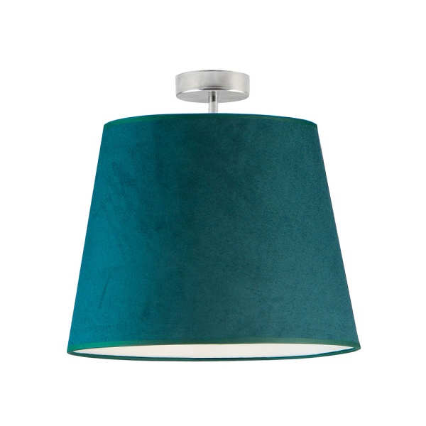 Lampa Stylowa  sufitowa do salonu KAIR VELUR - kolor zieleń butelkowa  Lysne