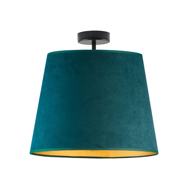 Plafon sufitowy do kuchni KAIR VELUR - kolor zieleń butelkowa ze złotym wnętrzem  Lysne