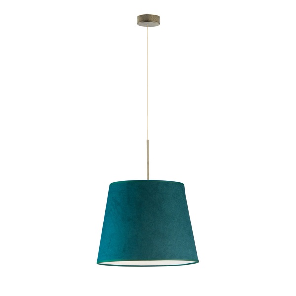Lampa Ozdobna  wisząca do salonu SARI VELUR - kolor zieleń butelkowa  Lysne