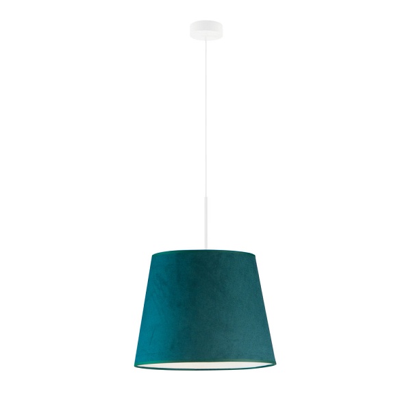 Lampa Ozdobna  wisząca do salonu SARI VELUR - kolor zieleń butelkowa  Lysne