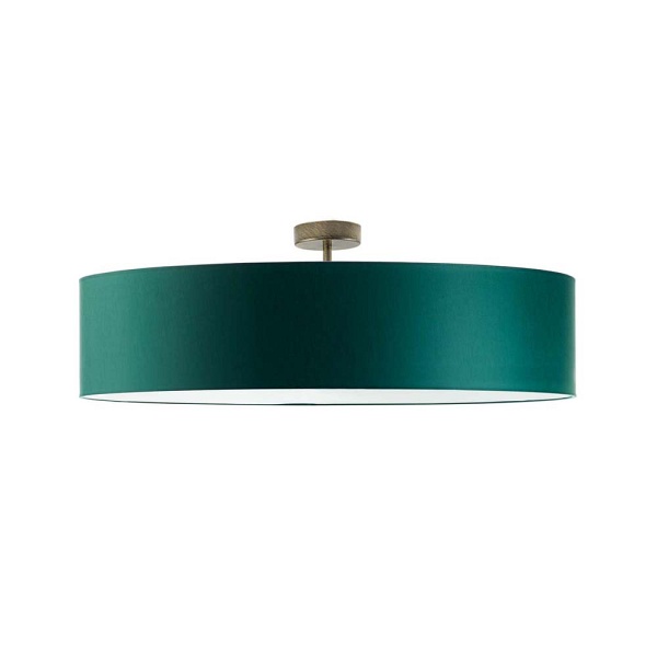 Plafon Lampa owa GRENADA  fi - 80 cm - kolor zieleń butelkowa  Lysne