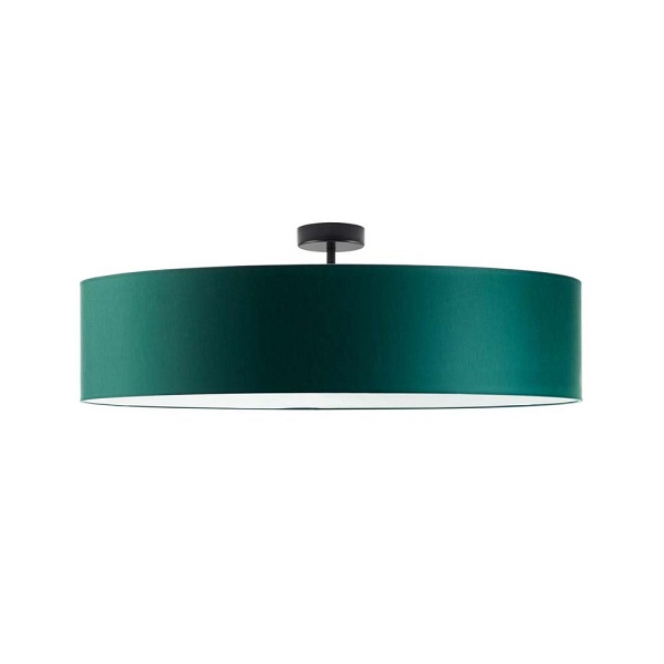 Plafon Lampa owa GRENADA  fi - 80 cm - kolor zieleń butelkowa  Lysne