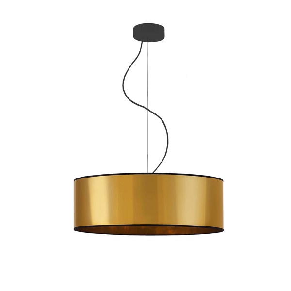 Lampa Złota  wisząca do salonu HAJFA MIRROR fi - 50 cm  Lysne