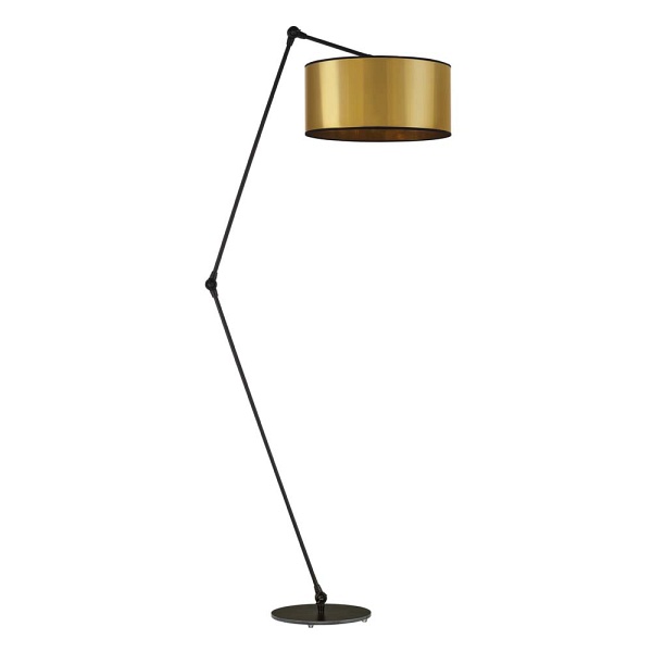 Lampa Czarna  stojąca do salonu BARI MIRROR  Lysne