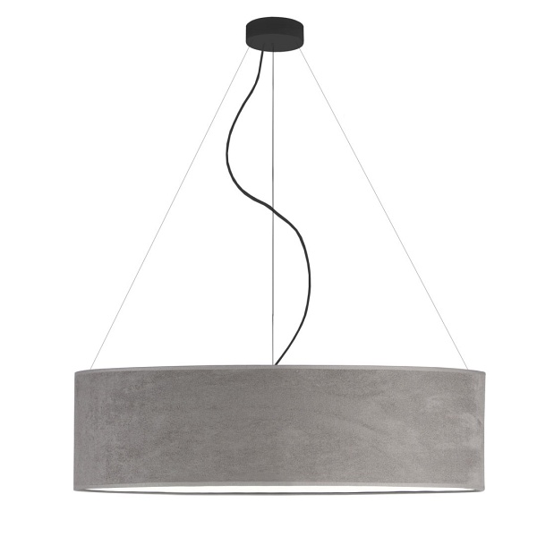 Żyrandol Designerski żyrandol do jadalni PORTO VELUR fi - 80 cm - kolor szary  Lysne